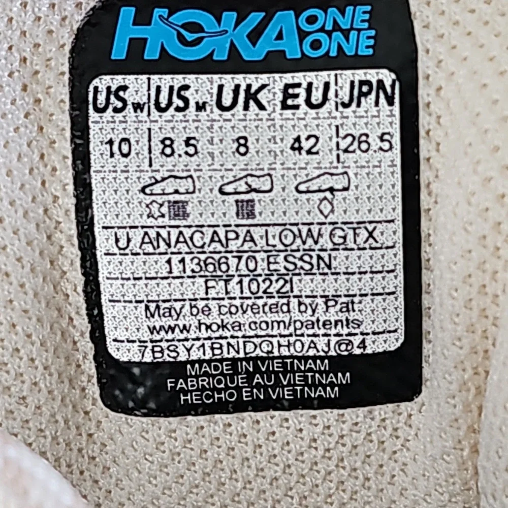 HOKA ONE ONE Women's Ancapa Low‎ GTX Sneakers Eggnog / Shifting Sand 10.5 US